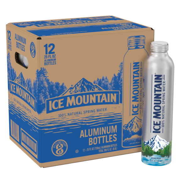 Ice Mountain Spring Water Aluminum Bottles | 25 oz 12-pack | ReadyRefresh