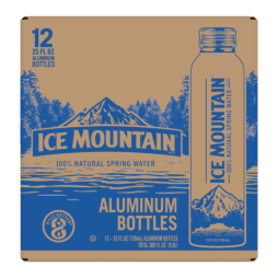 Ice Mountain® Natural Spring Water Aluminum Bottle 25oz (12 Pack)