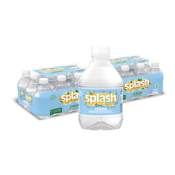 Splash Refresher™ Lemon Flavored Water Beverage 8 Fl Oz Plastic Bottles (24 Pack)