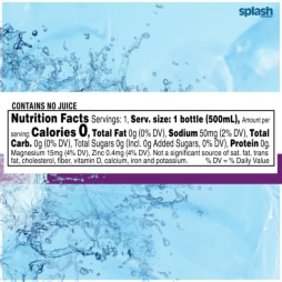 Splash Refresher™ Acai Grape Flavored Water Beverage 8 Fl Oz Plastic Bottles (24 Pack)